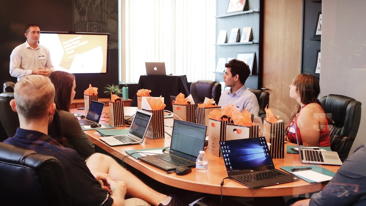 Sales team working with a custom CRM pipeline board