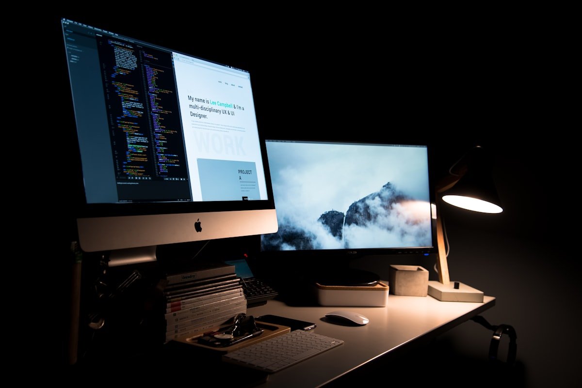 Modern business website design on a laptop screen